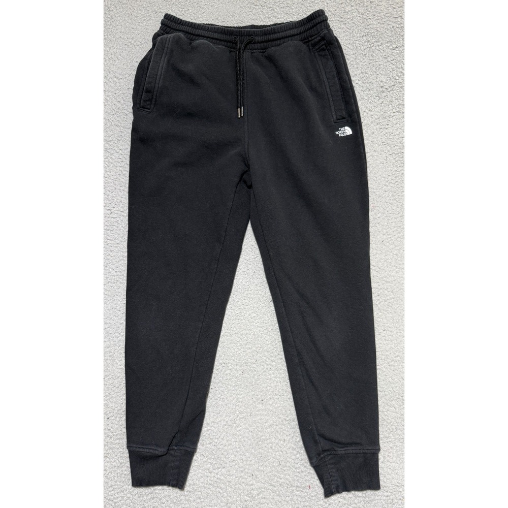 The North Face Black Fleece Joggers Sweatpants Mens Small Circular Design